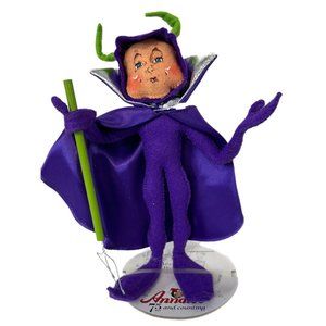 Annalee 2009 9” Halloween Purple Devil w/Pitch Fork RARE